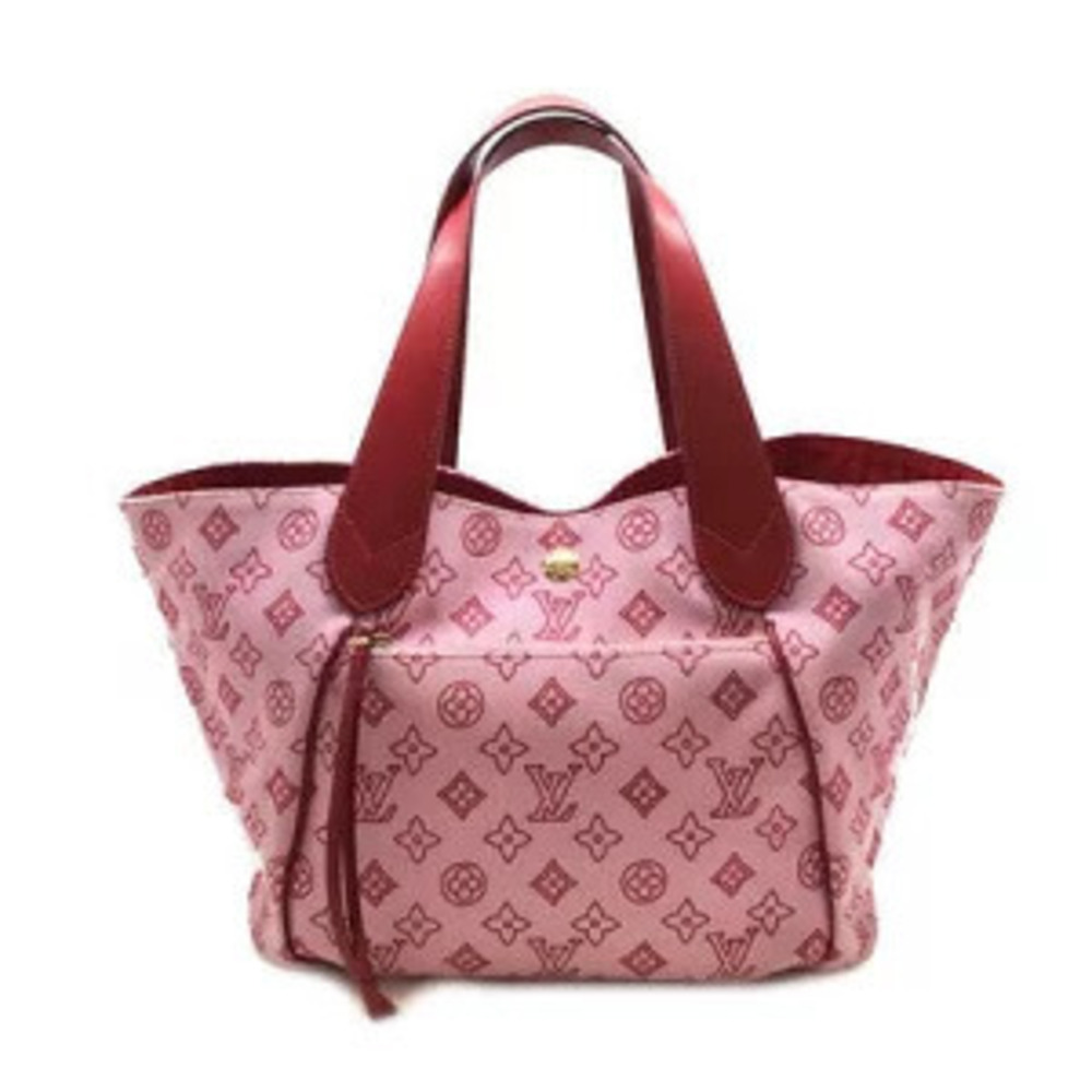 LOUIS VUITTON Cabas Ipanema Canvas Leather Rose Pink